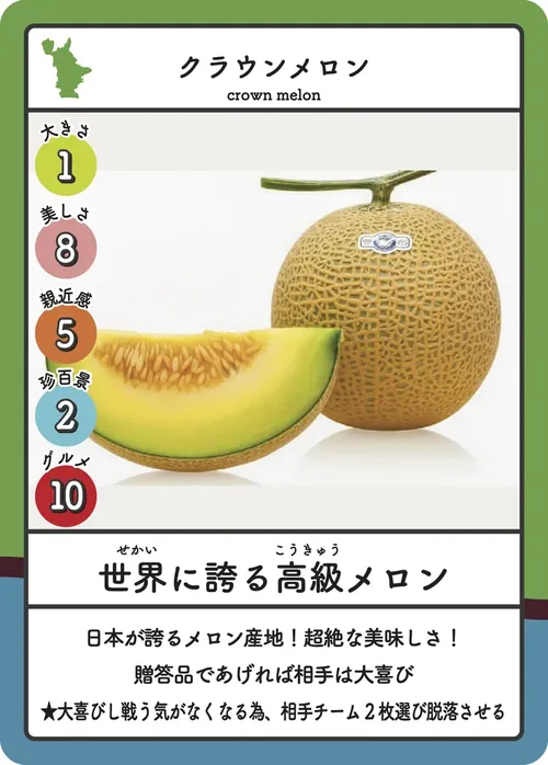 クラウンメロンのカード（マイタウン袋井森）